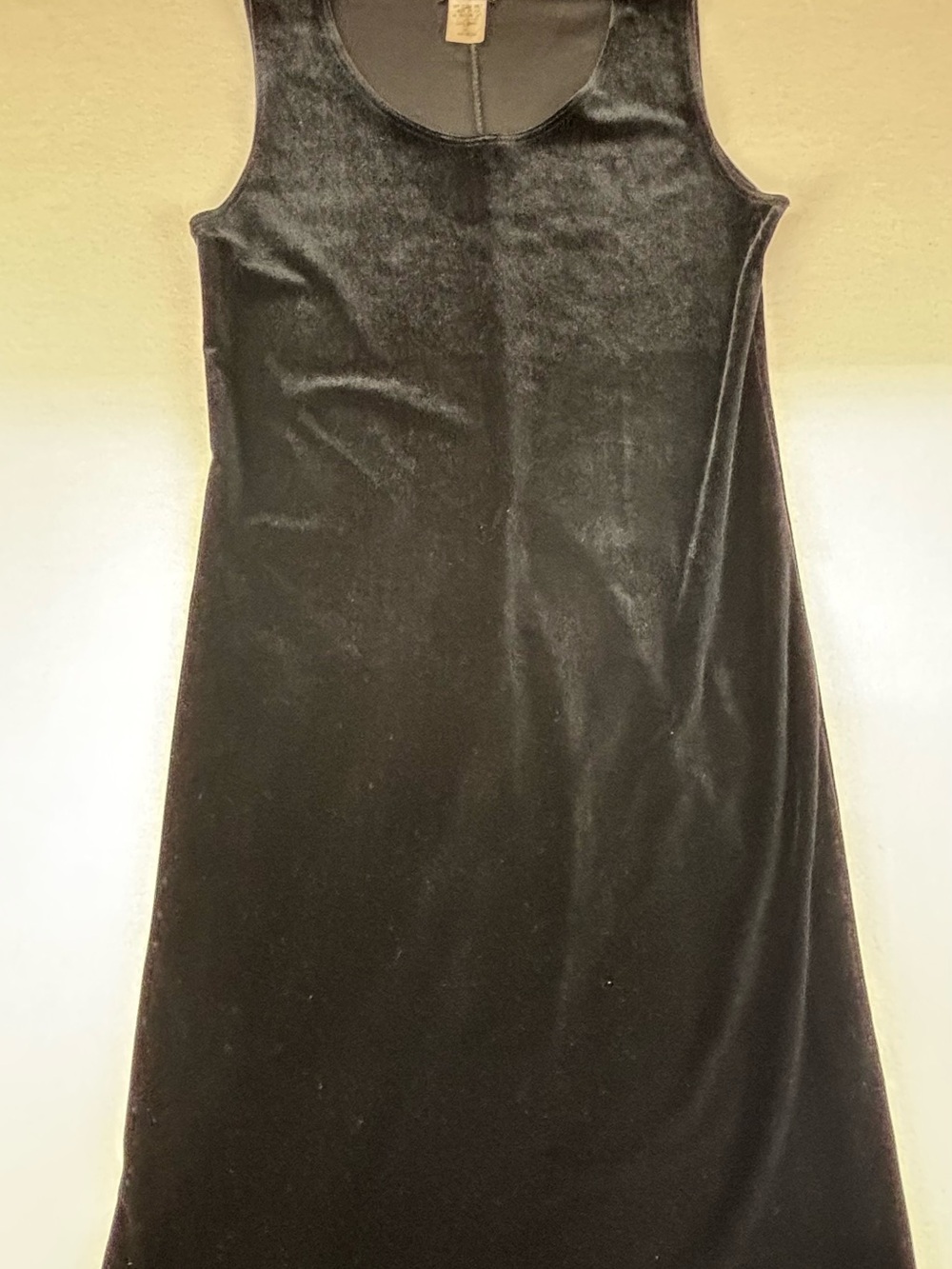Kori Black Velvet Sleeveless Stretchy Shift Dress